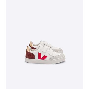 White/Orange Kids' Veja V-12 CHROMEFREE Shoes | AU 748LIS